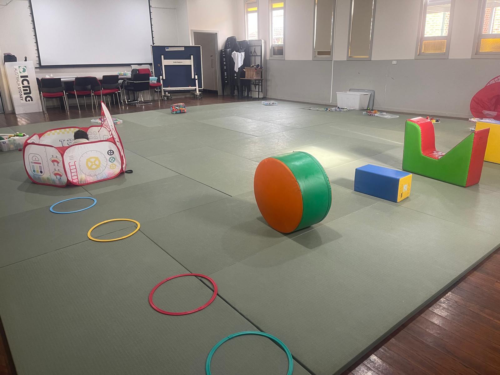 Variety of play equipment